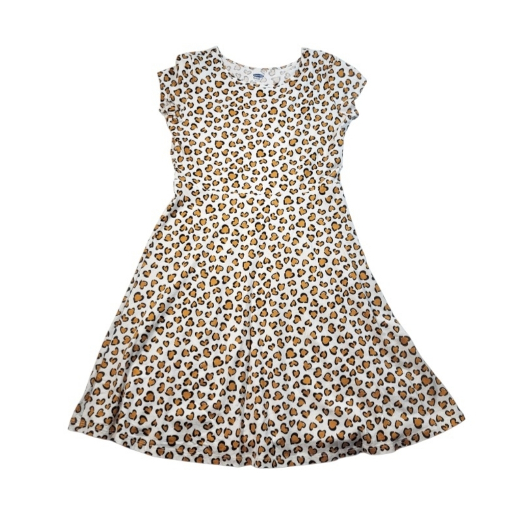 Old Navy Girl's Fit & Flare Leopard Print Dress - XL (14)